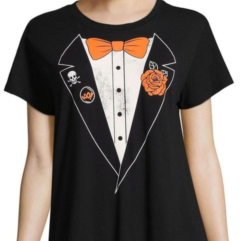 Halloween WOMEN TIE Shirt SIZE XL NEW